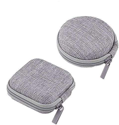7xinbox Kopfhörer Tasche case für In-Ear ohrhörer Mini Kopfhörer Hülle Hardcase Aufbewahrungsbox Anti-Pressur Reise Schutztasche für In Ear Headphones, Datenkabel und Mini-Gegenstände [2 Paket] von 7xinbox
