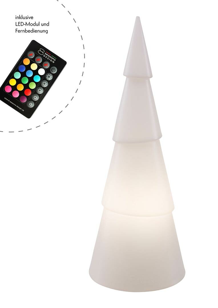8 Seasons Design Dekoleuchte Shining Tree LED RGB rund 75 cm weiß von 8 seasons design