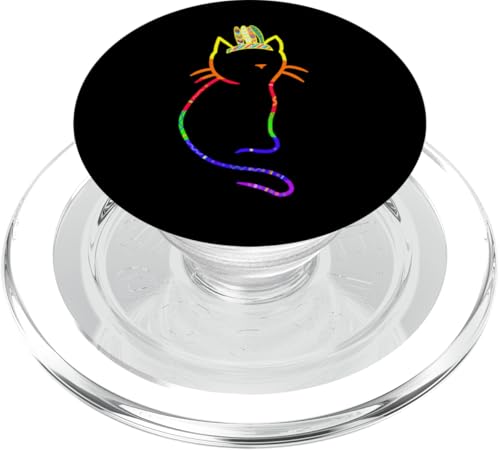 Hippie Katze Katzen Mädchen Jungen Kinder Kind Kätzchen 80er PopSockets PopGrip für MagSafe Hippie Katze Katzen Mädchen Jungen Kinder Kind Kätzchen 80er PopSockets PopGrip für MagSafe von 80er 90er Katzen Retro Katze Vintage