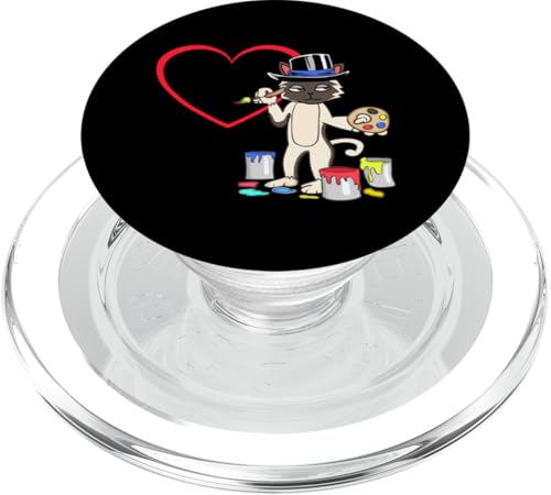 Katze Katzen Retro Valentinstag Herz Herzen Valentin 80er PopSockets PopGrip für MagSafe Katze Katzen Retro Valentinstag Herz Herzen Valentin 80er PopSockets PopGrip für MagSafe von 80er 90er Katzen Retro Katze Vintage
