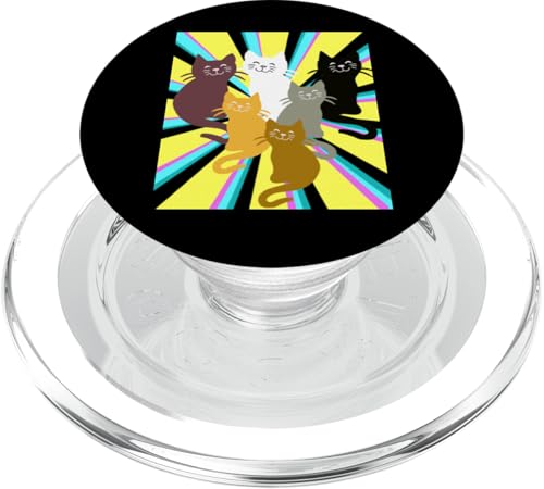 Katzen Katze Haustiere Retro 80er 90er Vintage Kind Kinder PopSockets PopGrip für MagSafe Katzen Katze Haustiere Retro 80er 90er Vintage Kind Kinder PopSockets PopGrip für MagSafe von 80er 90er Katzen Retro Katze Vintage