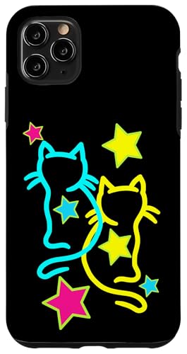 Katzen Katze Kinder Kind Retro Kätzchen Vintage 80er 90er Hülle für iPhone 11 Pro Max von 80er 90er Katzen Retro Katze Vintage