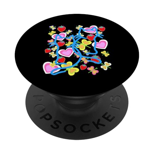 Katzen Katze Vintage 80er 90er Retro Old school Katzenhalter PopSockets Klebender PopGrip von 80er 90er Katzen Retro Katze Vintage