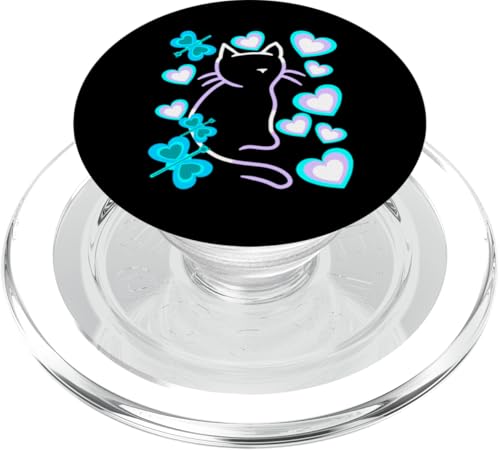 Kind Kinder Kleinkinder Baby Katzen Katze Teenager Mädchen PopSockets PopGrip für MagSafe Kind Kinder Kleinkinder Baby Katzen Katze Teenager Mädchen PopSockets PopGrip für MagSafe von 80er 90er Katzen Retro Katze Vintage