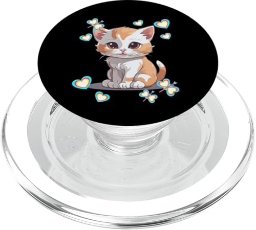 Kinder Kind Retro Katze Katzen 80er Mädchen Jungen Kleinkind PopSockets PopGrip für MagSafe Kinder Kind Retro Katze Katzen 80er Mädchen Jungen Kleinkind PopSockets PopGrip für MagSafe von 80er 90er Katzen Retro Katze Vintage
