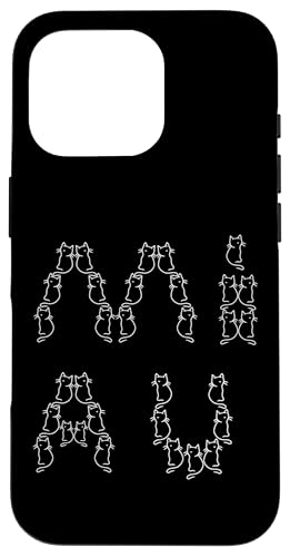 Miau Katze Katzen Retro 80er Vintage Old school Kätzchen Hülle für iPhone 16 Pro von 80er 90er Katzen Retro Katze Vintage