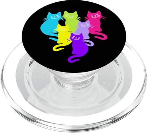 Retro Katze Katzen Kinder Kind Kleinkinder Kätzchen Baby PopSockets PopGrip für MagSafe Retro Katze Katzen Kinder Kind Kleinkinder Kätzchen Baby PopSockets PopGrip für MagSafe von 80er 90er Katzen Retro Katze Vintage