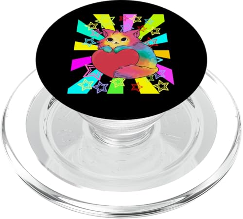 Retro Katze Katzen Mädchen Jungen Kinder Kind Baby Kätzchen PopSockets PopGrip für MagSafe Retro Katze Katzen Mädchen Jungen Kinder Kind Baby Kätzchen PopSockets PopGrip für MagSafe von 80er 90er Katzen Retro Katze Vintage
