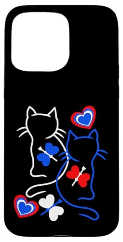Retro Katzen Katze 80er 90er Old school Kätzchen Kinder Kind Hülle für iPhone 15 Pro Max von 80er 90er Katzen Retro Katze Vintage