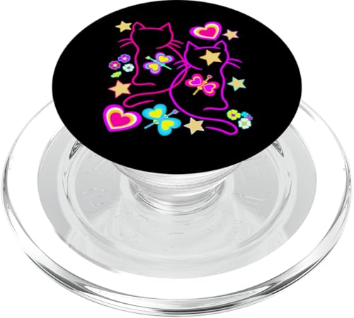 Retro Katzen Katze Kätzchen 80er Vintage Katzenliebhaber PopSockets PopGrip für MagSafe Retro Katzen Katze Kätzchen 80er Vintage Katzenliebhaber PopSockets PopGrip für MagSafe von 80er 90er Katzen Retro Katze Vintage
