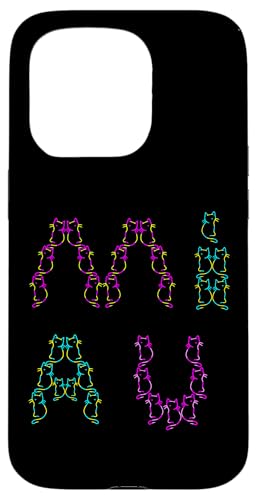 Retro Katzen Katze Kätzchen Vintage 80er 90er Kinder Miau Hülle für iPhone 15 Pro von 80er 90er Katzen Retro Katze Vintage