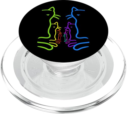 Retro Katzen Katze Katzenliebhaber Kinder Kind 80er Vintage PopSockets PopGrip für MagSafe Retro Katzen Katze Katzenliebhaber Kinder Kind 80er Vintage PopSockets PopGrip für MagSafe von 80er 90er Katzen Retro Katze Vintage