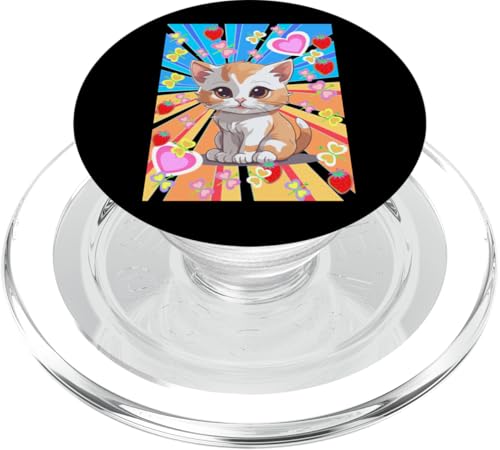 Retro Katzen Katze Kinder Kind Baby Mädchen Jungen 80er 90er PopSockets PopGrip für MagSafe Retro Katzen Katze Kinder Kind Baby Mädchen Jungen 80er 90er PopSockets PopGrip für MagSafe von 80er 90er Katzen Retro Katze Vintage