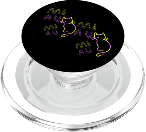 Retro Katzen Katze Miau Old school Kätzchen Kinder Kind 80er PopSockets PopGrip für MagSafe Retro Katzen Katze Miau Old school Kätzchen Kinder Kind 80er PopSockets PopGrip für MagSafe von 80er 90er Katzen Retro Katze Vintage