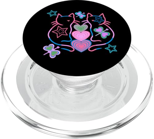 Retro Katzen Teenager Kinder Teenies Kind Kleinkinder 80er PopSockets PopGrip für MagSafe Retro Katzen Teenager Kinder Teenies Kind Kleinkinder 80er PopSockets PopGrip für MagSafe von 80er 90er Katzen Retro Katze Vintage