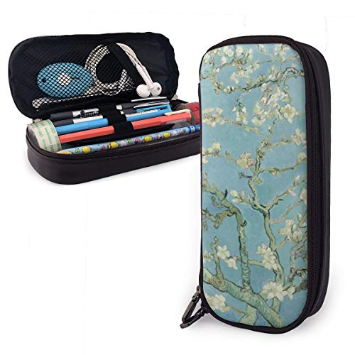 Pu Leder Federmäppchen Van Gogh Mandelkunst Federmappe Multifunktions Aufbewahrung Bleistift Tasche Tragbare Große Kapazität Federmäppchen Für Schul Jungen High School von 831