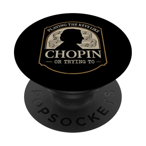 Klassisches Pianisten-Klavierleben, Musikaufführung, Geschenk, Chopin PopSockets Klebender PopGrip Klassisches Pianisten-Klavierleben, Musikaufführung, Geschenk, Chopin PopSockets Klebender PopGrip von 88 Keys Classical Music Recital Season Piano Gift