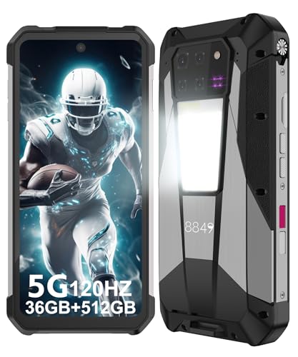 8849 Tank 3 Pro Outdoor Smartphone 5G, 23800mAh Android 13 Outdoor Handy mit Projektor, 36GB RAM+512GB ROM, 6,79" Wasserdicht Dual SIM Rugged Smartphone Ohne Vertrag, 2TBGB Erweiterbar/OTG/GPS/NFC von 8849