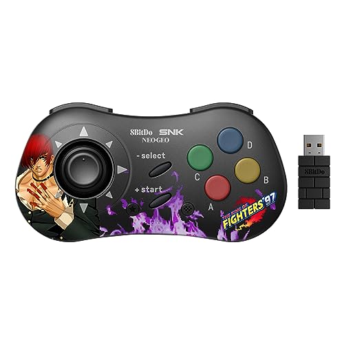 8BitDo Iori Yagami Bluetooth-Controller im Stil von SNK Neo Geo CD - Kompatibel mit PC Windows, Android und Neo Geo Mini von 8bitdo