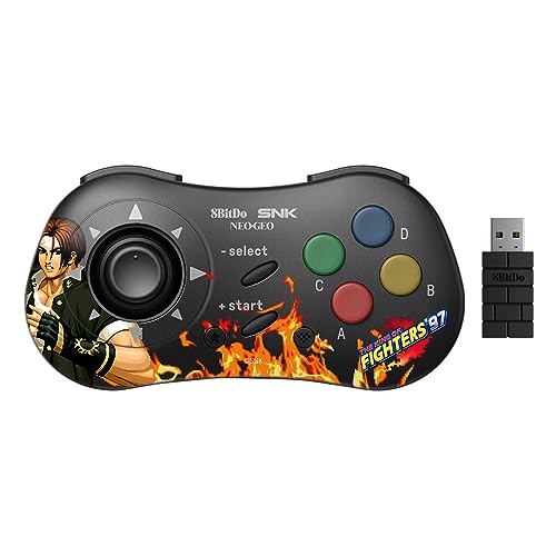 8BitDo Kyo Kusanagi Bluetooth-Controller im Stil von SNK Neo Geo CD - Kompatibel mit PC Windows, Android und Neo Geo Mini von 8bitdo