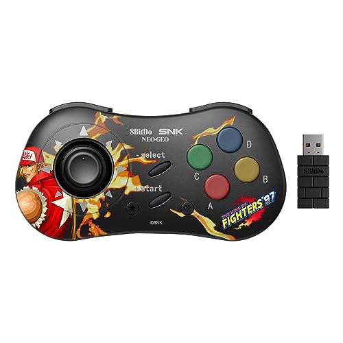 8BitDo Terry Bogard Bluetooth-Controller im Stil von SNK Neo Geo CD - Kompatibel mit PC Windows, Android und Neo Geo Mini von 8bitdo