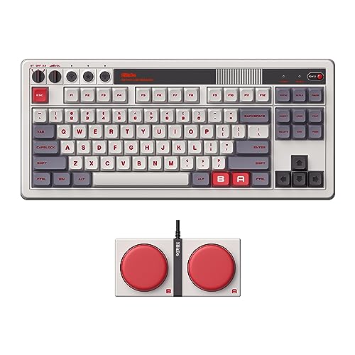 8Bitdo Retro Mechanical Keyboard, Bluetooth/2.4G/USB-C Hot Swappable Gaming Keyboard with 87 Keys, Dual Super Programmable Buttons for Windows and Android - N Edition - QWERTY English Keyboard 8Bitdo Retro Mechanical Keyboard, Bluetooth/2.4G/USB-C Hot Swappable Gaming Keyboard with 87 Keys, Dual Super Programmable Buttons for Windows and Android - N Edition - QWERTY English Keyboard von 8bitdo