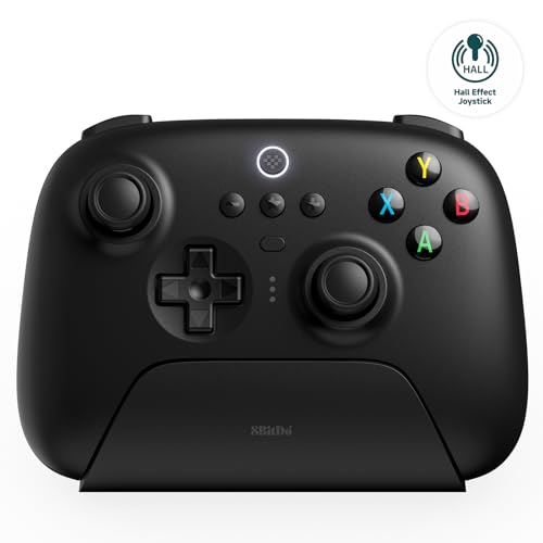 8Bitdo Ultimate 2.4G Wireless Controller, Hall Effect Joystick Update, Gaming Controller with Charging Dock for PC, Android, Steam Deck & Apple (Black) von 8bitdo