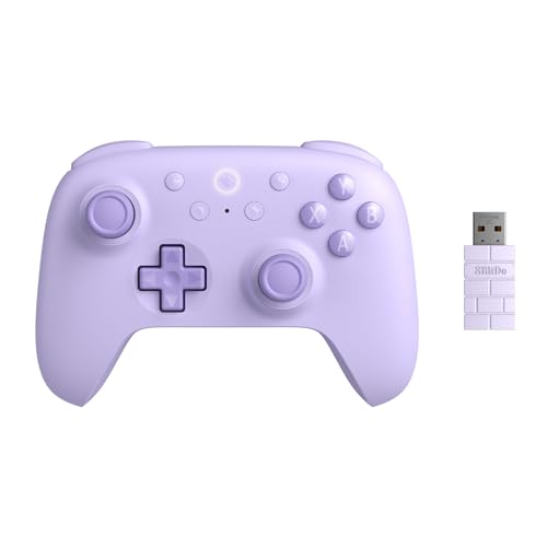 8Bitdo Ultimate 2C Wireless Controller for Windows PC and Android, with 1000Hz Polling Rate, Hall Effect Joysticks and Hall Triggers, and Remappable L4/R4 Bumpers (Purple) von 8bitdo