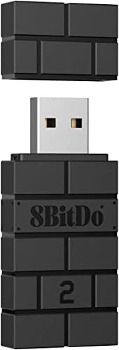 8Bitdo Wireless USB Adapter 2, Bluetooth Adapter für Switch, PC, PS Classic, Android, macOS, Raspberry Pi, Retrofreak System, Kompatibel mit Xbox Series, Joycon, Switch Pro, PS5, PS4, PS3 Controller von 8bitdo