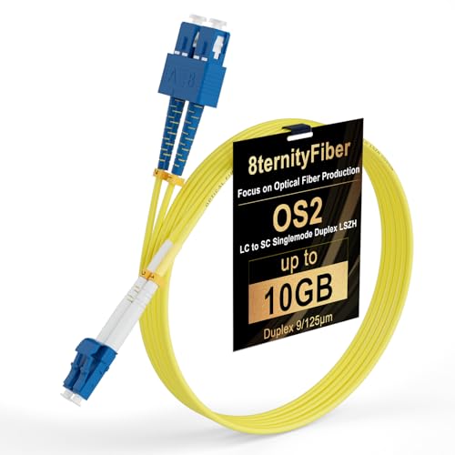 8ternityFiber -OS2 LC auf SC Singlemode Duplex 5 m, 1 GB/10 GB Glasfaser-Internetkabel, 9/125um, Längenoptionen: 1 m-30 m, 2 mm LSZH 8ternityFiber -OS2 LC auf SC Singlemode Duplex 5 m, 1 GB/10 GB Glasfaser-Internetkabel, 9/125um, Längenoptionen: 1 m-30 m, 2 mm LSZH von 8ternityFiber