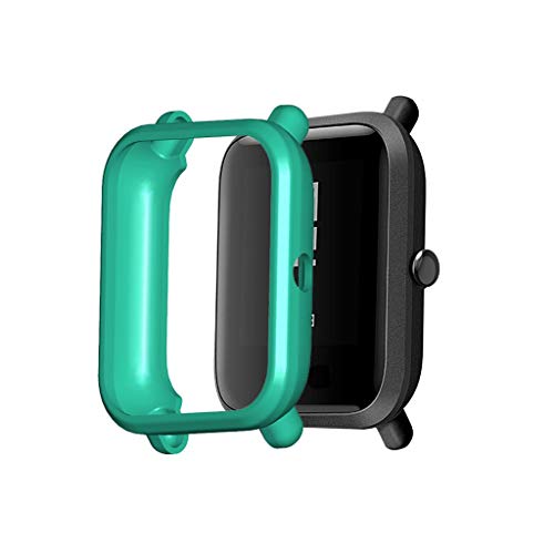 Hülle Ersatz für Xiaomi Huami Amazfit bip 1S Bip S Watch Schutzhülle Schutzfolie, TPU Gehäuse Displayschutzfolie Stoßfeste Abdeckung Displayschutz Schutz Schutzhülle Shell Protector (Mintgrün) von 95