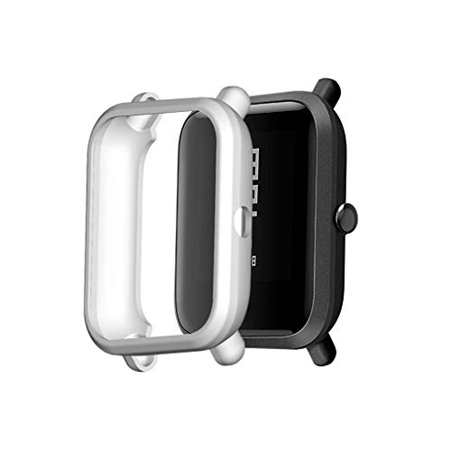 Hülle Ersatz für Xiaomi Huami Amazfit bip 1S Bip S Watch Schutzhülle Schutzfolie, TPU Gehäuse Displayschutzfolie Stoßfeste Abdeckung Displayschutz Schutz Schutzhülle Shell Protector (Weiß) von 95