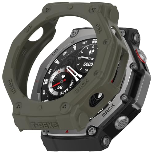 95sCloud-1 Hülle kompatibel mit Amazfit T-REX 3 Smart Watch, TPU Gehäuse Schutzhülle Case Schale Schutz Tasche Cover Schutzhülle Protector Cover [Kratzfest] [Shock Absorption] (Green) von 95sCloud-1
