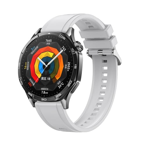 95sCloud-1 Silikon Sport Armband Kompatibel mit Huawei GT 5 22mm Herren Damen,Verstellbare Uhrenarmbänder Ersatzbänder Armband Sport Ersatzarmband Sportarmband Ersatz Band (B, One Size) von 95sCloud-1