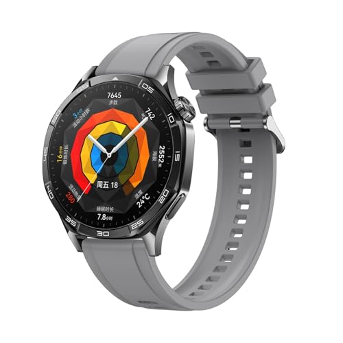 95sCloud-1 Silikon Sport Armband Kompatibel mit Huawei GT 5 22mm Herren Damen,Verstellbare Uhrenarmbänder Ersatzbänder Armband Sport Ersatzarmband Sportarmband Ersatz Band (I, One Size) von 95sCloud-1