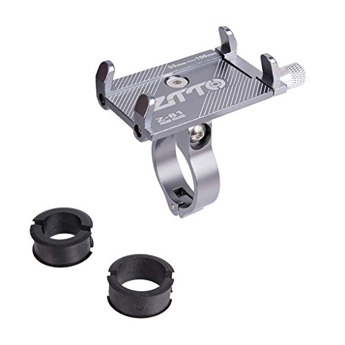 Fahrrad Handyhalterung Telefonhalterung Motorrad Scooter Fahrrad Universal Handy Halterung Schnellspanner Outdoor Lenker Handy Halter Für 3,5 bis 6,2 Zoll Smartphone ,Lenker: 22,2-31,8 mm (Grau) von 95sCloud