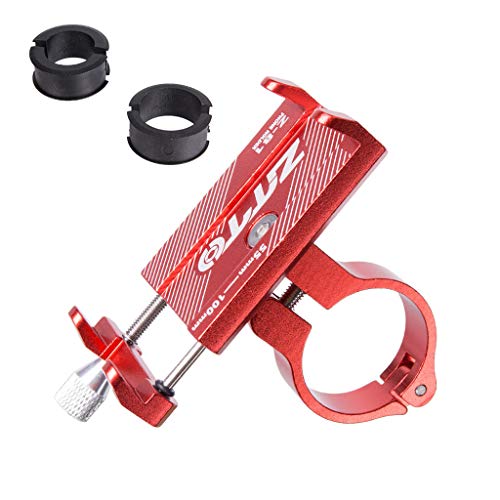 Fahrrad Handyhalterung Telefonhalterung Motorrad Scooter Fahrrad Universal Handy Halterung Schnellspanner Outdoor Lenker Handy Halter Für 3,5 bis 6,2 Zoll Smartphone ,Lenker: 22,2-31,8 mm (Rot) von 95sCloud