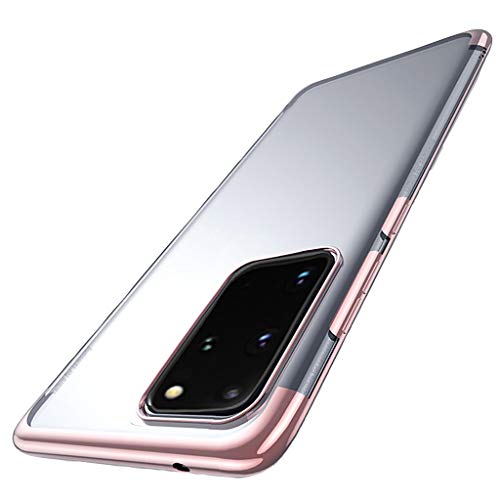 Handyhülle Kompatibel mit Samsung Galaxy S20 Plus 6,7 Zoll Hülle, Transparent Handyhülle Hülle TPU Silikon Case Schutzhülle [Kratzresistent] [Weicher Bumper] für Samsung Galaxy S20 + (Pink) von 95sCloud