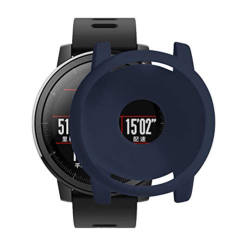 Hülle Ersatz für Xiaomi Huami AMAZFIT 2/2S Watch Schutzhülle Schutzfolie, TPU Gehäuse Displayschutzfolie Stoßfeste Abdeckung Displayschutz Schutz für Xiaomi Huami AMAZFIT 2/2S Watch (Marine) von 95sCloud