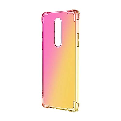 Hülle Kompatibel mit OnePlus 8 pro, Farbverlauf Stilvoll PC+Silikon Handyhülle Durchsichtige Schutzhülle Case Bumper Style Handyhülle Protective Phone Case Cover Ersatz für OnePlus 8 pro (Gold) von 95sCloud