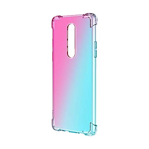 Hülle Kompatibel mit OnePlus 8 pro, Farbverlauf Stilvoll PC+Silikon Handyhülle Durchsichtige Schutzhülle Case Bumper Style Handyhülle Protective Phone Case Cover Ersatz für OnePlus 8 pro (Rosa) von 95sCloud