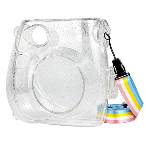 Kamera-Taschen Hülle für Fujifilm Instax Mini7s/7c Camera Sofortbildkamera, PVC Transparent Compact Schutztasche Kompaktkamera-Taschen mit Schultergurt & Tasche von 95sCloud