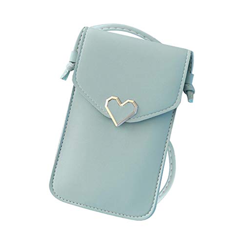 95sCloud Universal Handyhülle Wasserdich Handy Umhängetasche, 2 in 1 Handtasche Schutzhülle Handy Tasche PU Leder Touchscreen Funktion Leder Mobile Bag Protective Case Handy Tasche (Blau) von 95sCloud