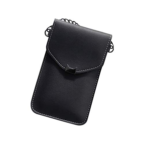 Universal Handyhülle Wasserdich Umhängetasche, 2 in 1 Handtasche Handyhülle Schutzhülle Handy Tasche PU Leder Touchscreen Funktion Leder Mobile Bag Protective Case Handy Tasche (Dunkelgrau) von 95sCloud