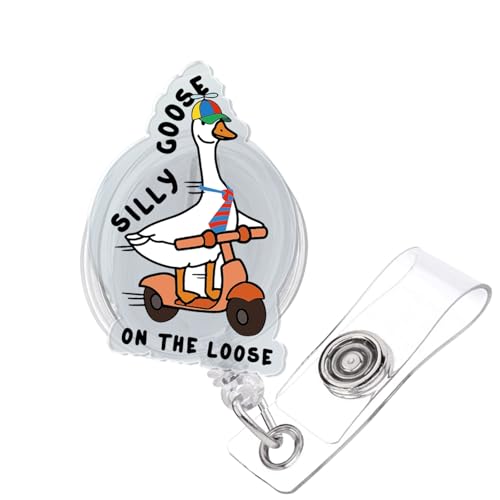 Lustige, alberne Gans-Abzeichenspule, einziehbar für Krankenschwestern, Krankenpfleger, Ausweishalter, Clip, Silly Goose Pediatric Nurse Badge Reel für CNA MA Medizinische Arbeiter Zubehör Lustige, alberne Gans-Abzeichenspule, einziehbar für Krankenschwestern, Krankenpfleger, Ausweishalter, Clip, Silly Goose Pediatric Nurse Badge Reel für CNA MA Medizinische Arbeiter Zubehör von 963RW
