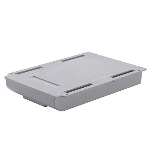 99native Schubladen-Organizer Schublade unter Schreibtisch, Selbstklebend Organizer Box Self Stick Bleistiftablage Schreibtisch Tisch Organizer Box unter Schreibtischständer (Gray, L) von 99native