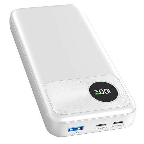 A ADDTOP Power Bank 20000mAh, 22.5W Schnell Aufladende Powerbank mit USB-C In & Out PD3.0 QC 4.0, Tragbares Ladegerät Phone External Battery Pack kompatibel mit iPhone, Smartphones, Tablets Weiß A ADDTOP Power Bank 20000mAh, 22.5W Schnell Aufladende Powerbank mit USB-C In & Out PD3.0 QC 4.0, Tragbares Ladegerät Phone External Battery Pack kompatibel mit iPhone, Smartphones, Tablets Weiß von A ADDTOP