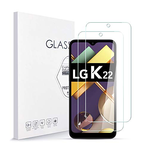 A ANGG Stücke Schutzfolie für LG K22,9H Härte Glas Super Langlebig, Anti-Öl,Schutzfoliefolie Displayschutz Displayschutzfolie für LG K22 2 Stück von A ANGG