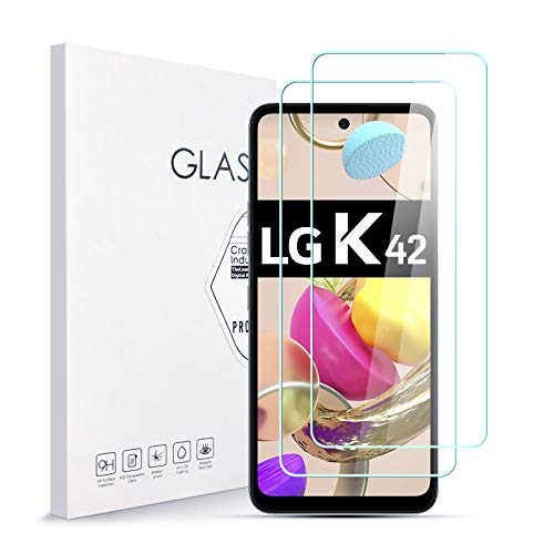 A ANGG Stücke Schutzfolie für LG K42,9H Härte Glas Super Langlebig, Anti-Öl,Schutzfoliefolie Displayschutz Displayschutzfolie für LG K42 2 Stück von A ANGG