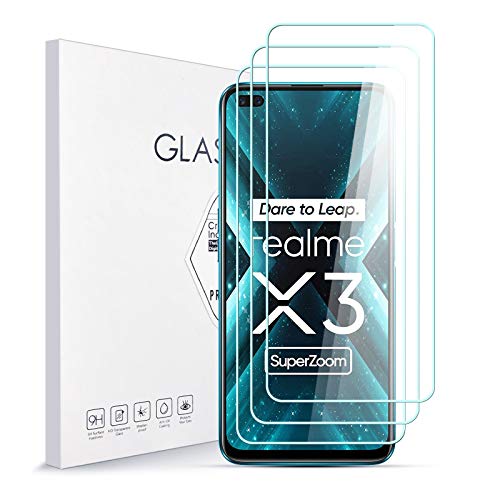 A ANGG Stücke Schutzfolie für Realme X3 SuperZoom,9H Härte Glas Super Langlebig, Anti-Öl,Schutzfoliefolie Displayschutz Displayschutzfolie für Realme X3 SuperZoom 3 Stück von A ANGG